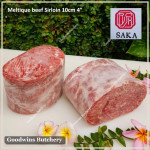 Beef Sirloin Australia Meltique (wagyu alike) brand SAKA frozen Striploin / New York Strip / Has Luar sliced teriyaki yakiniku stirfry 2-3mm (price/pack 500gr)